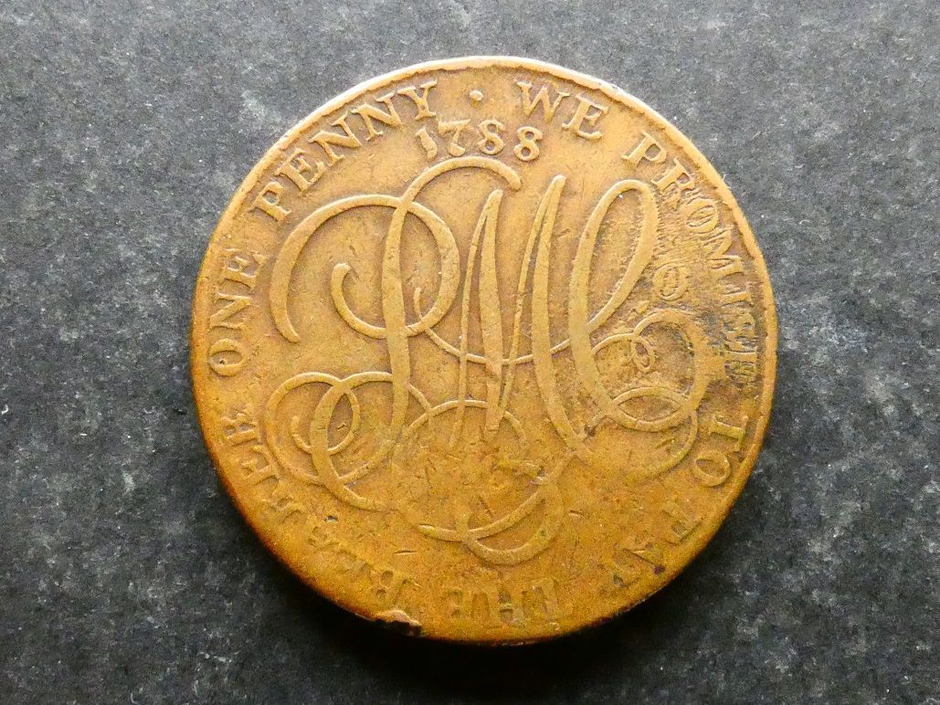 18th Century Penny, Wales, Anglesey, 1788, DH-156