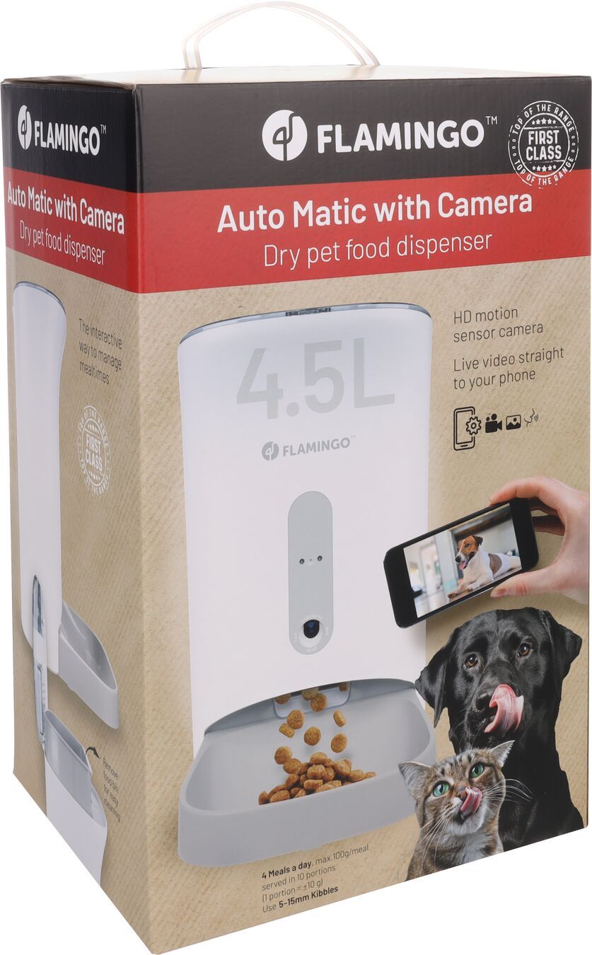Flamingo Omega Voederautomaat met Camera &amp; App 4,5 L