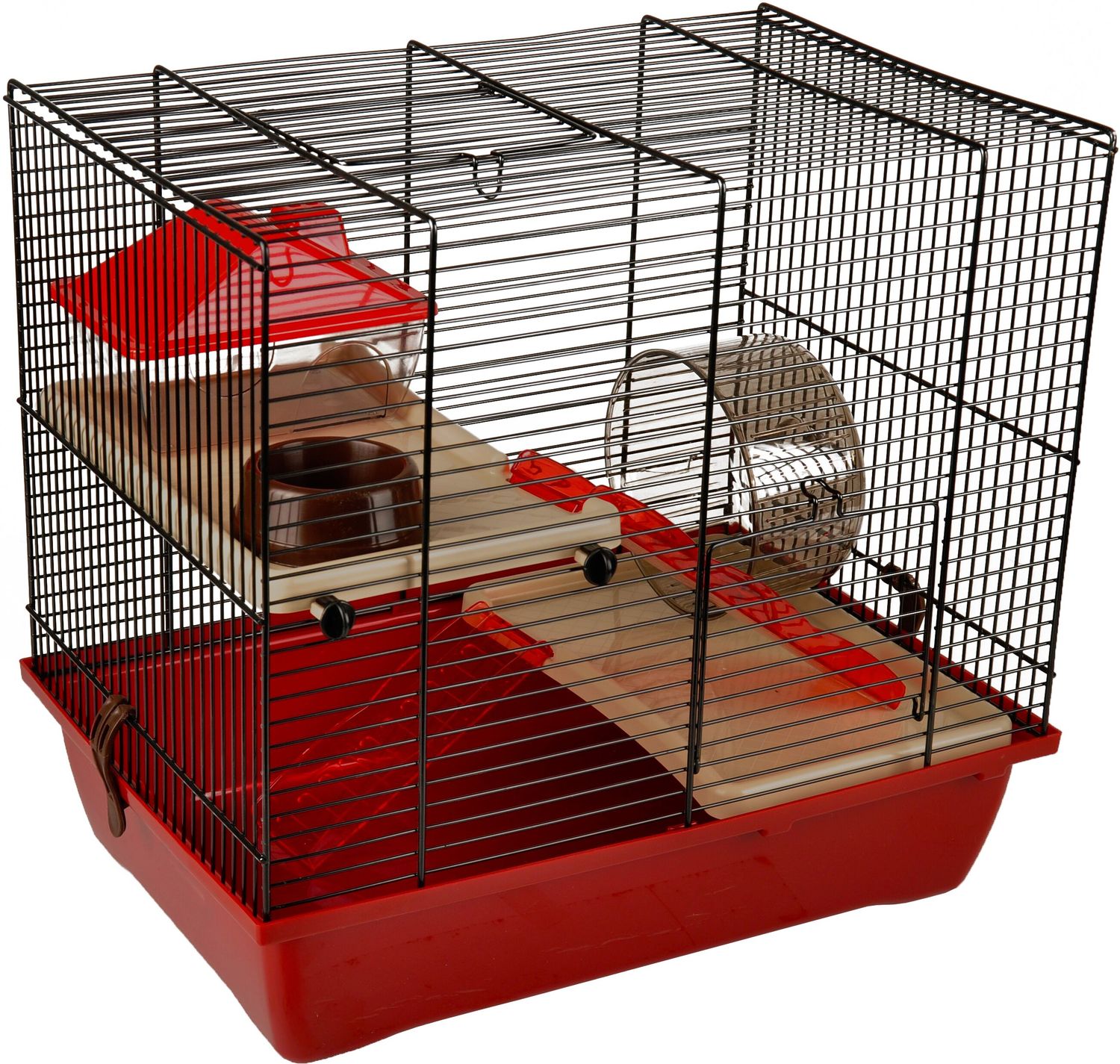 Hamsterkooi Enzo 2 Bordeaux Zwart 41,5 x 28,5 x 38 cm