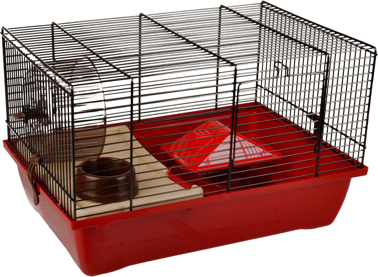 Hamsterkooi Enzo 1 Bordeaux Zwart 41,5 x 28,5 x 25,5 cm