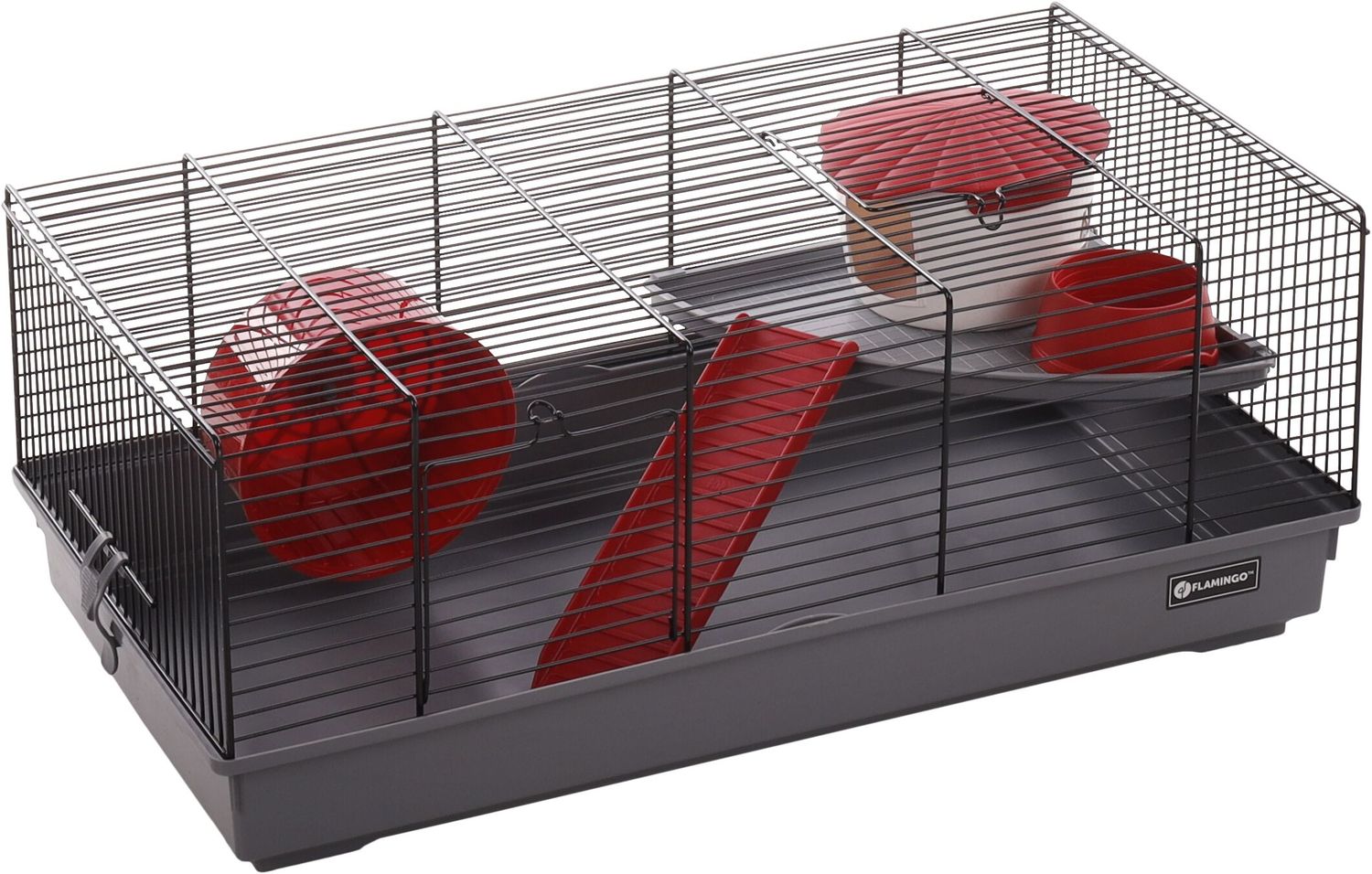Hamsterkooi Jing Zwart Grijs 58 x 31,5 x 22,5 cm