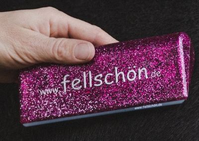 Fellschön Fellwechsel Striegel - Glitzer pink