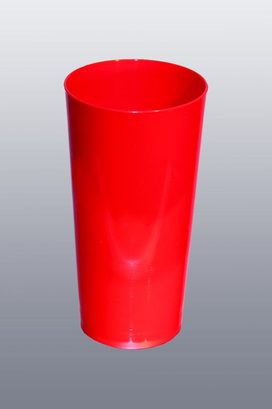 RESTPOSTEN Mehrwegbecher PP - rot eingefärbt 300ml