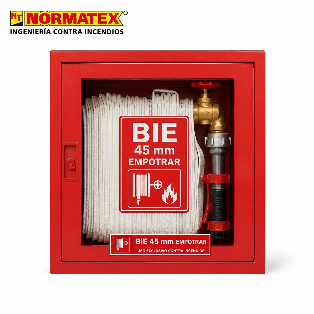 BIE de 45 mm plana para empotrar