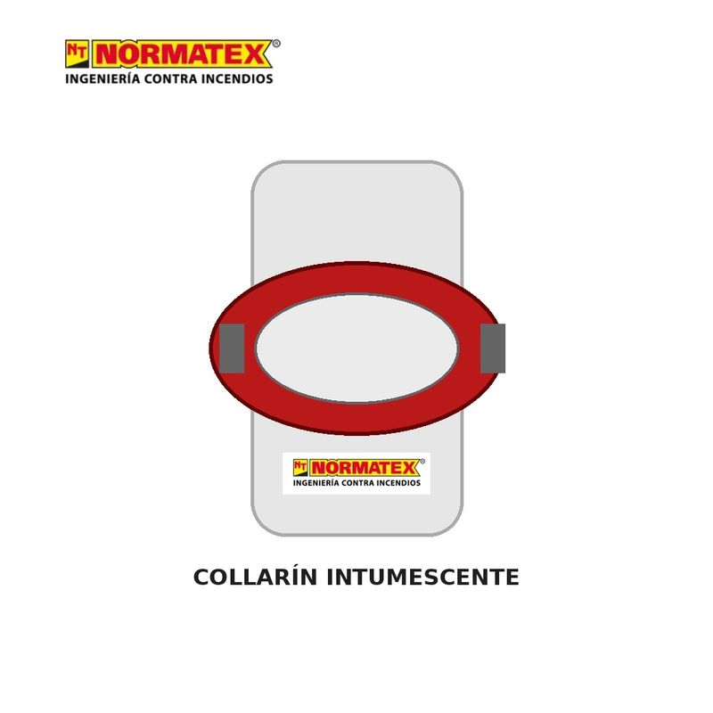 Collarín intumescente para paso de tuberías