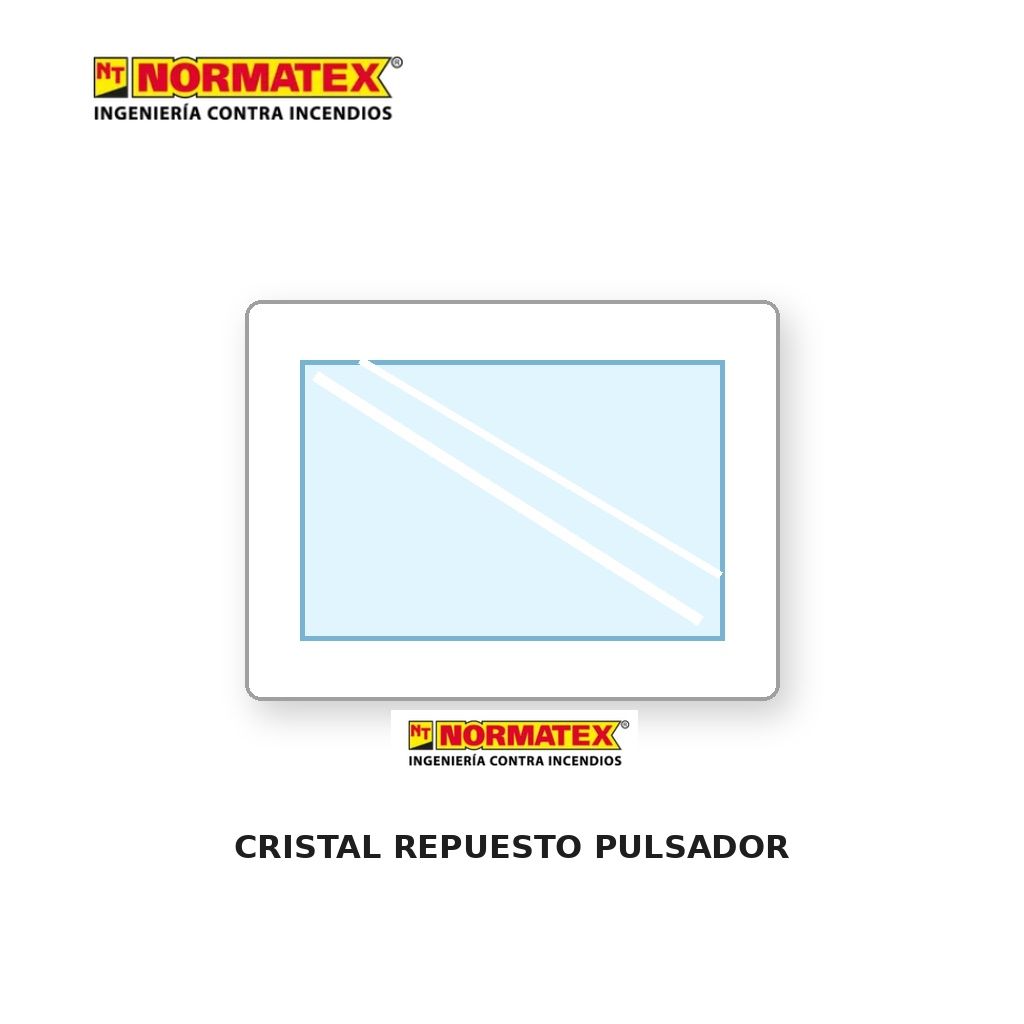 Cristal de repuesto para pulsador de alarma