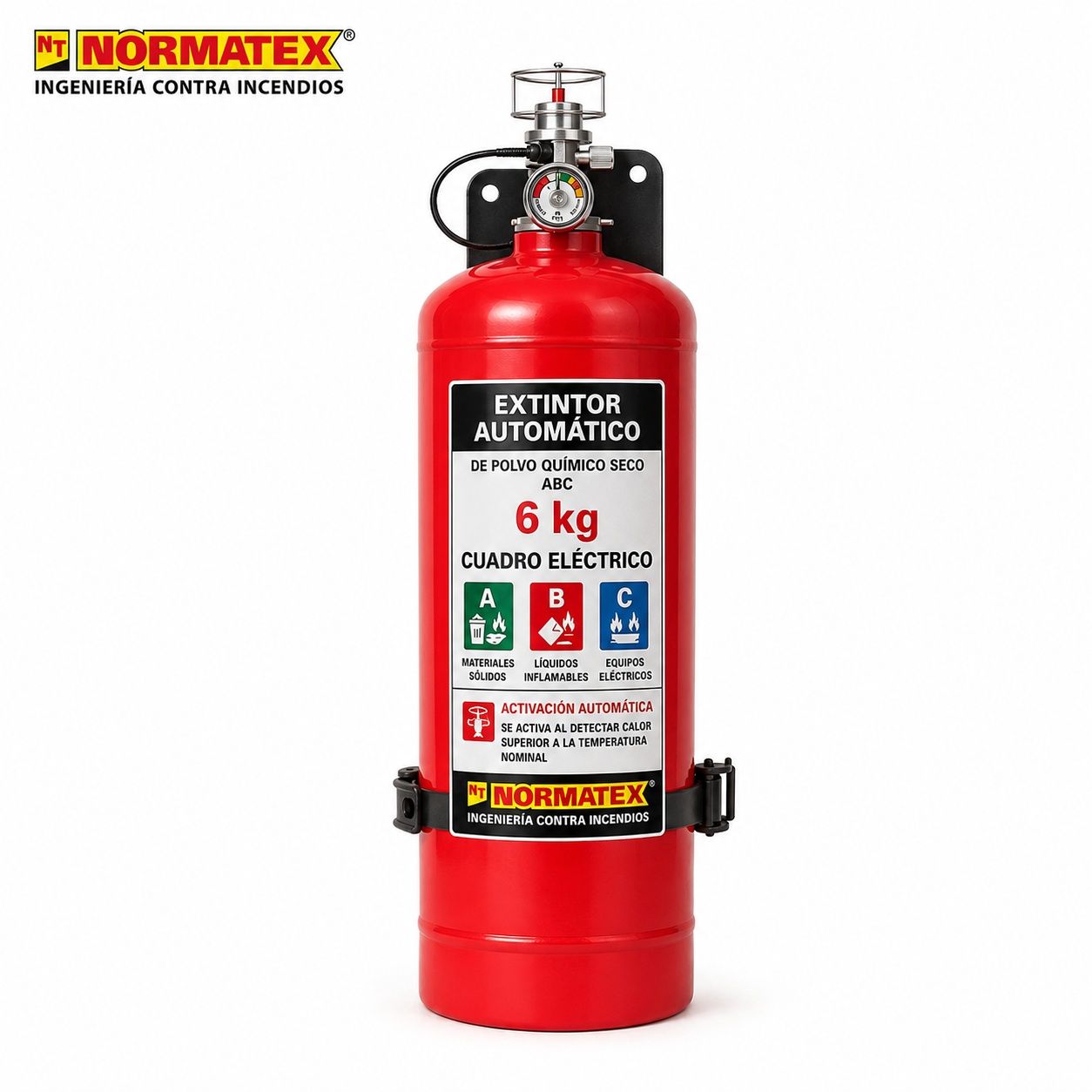 Extintor automático de 6 kg para cuadro eléctrico