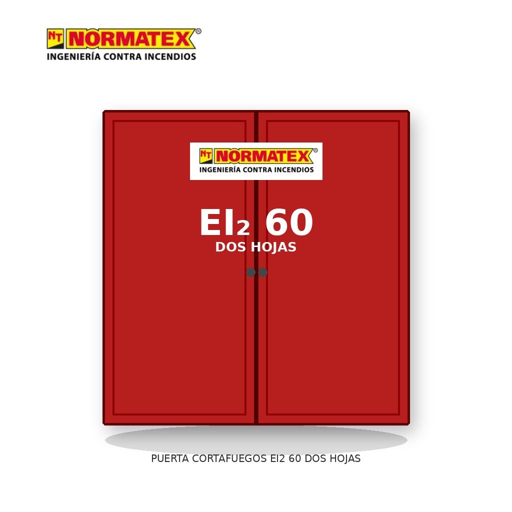 Puerta cortafuegos EI₂ 60 de dos hojas