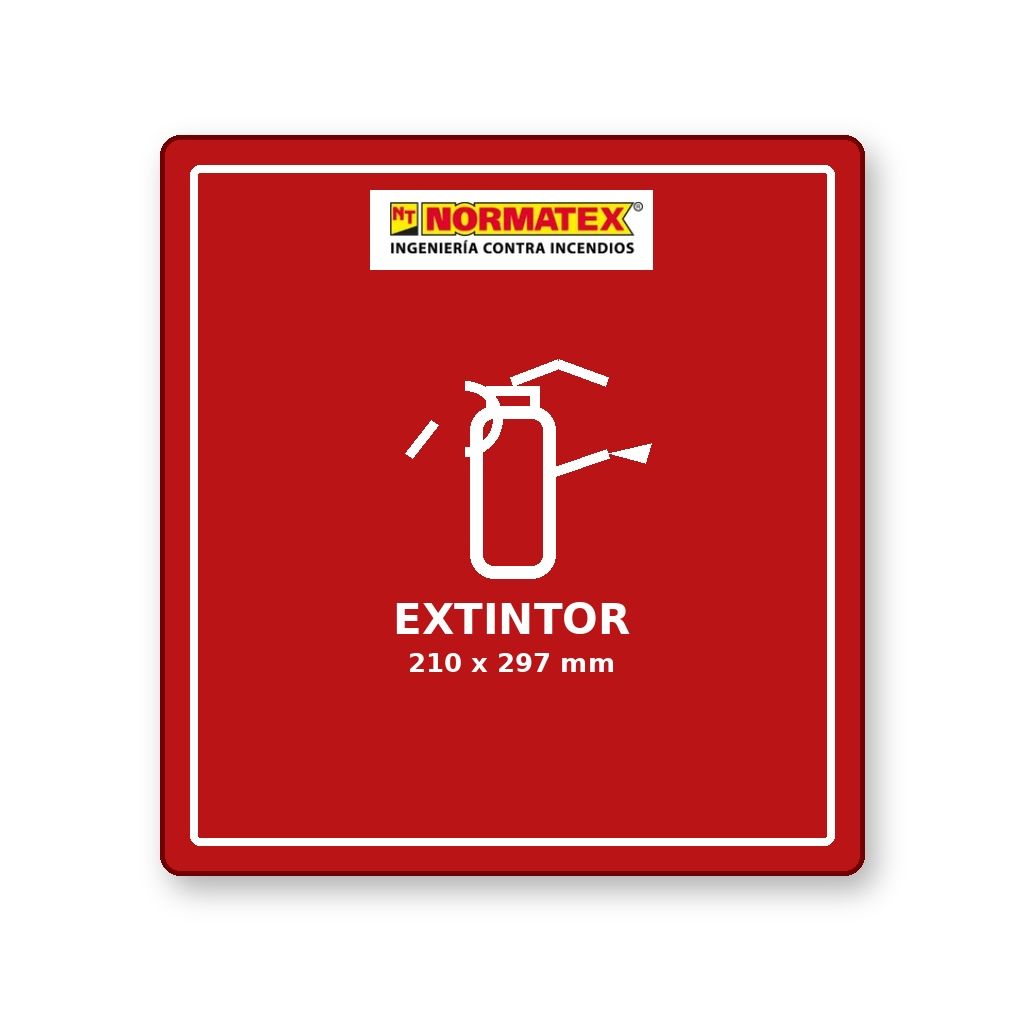 Señal de extintor fotoluminiscente (210×297 mm)