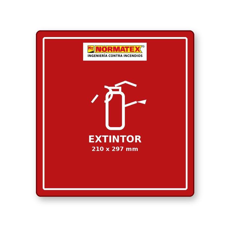 Señal de extintor fotoluminiscente (210×297 mm)