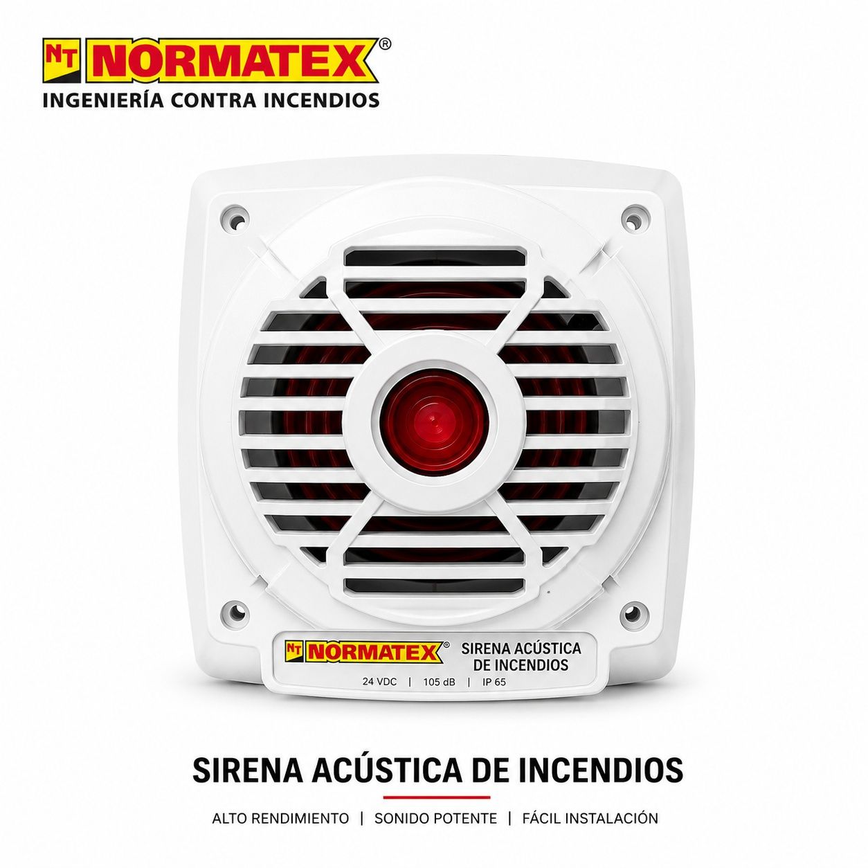 Sirena acústica de incendios