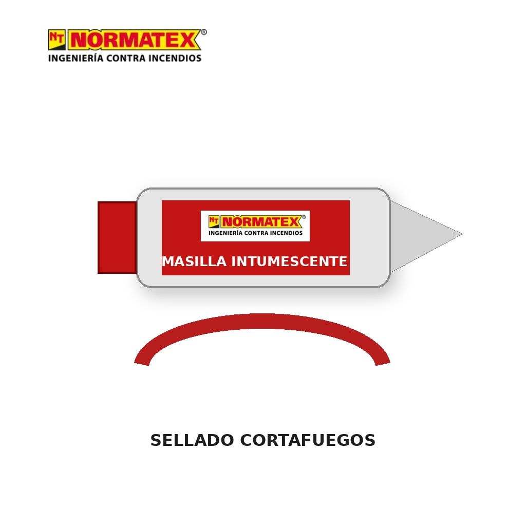 Masilla intumescente de sellado cortafuegos