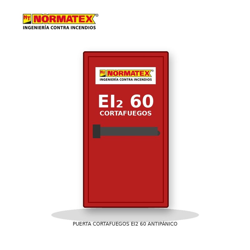 Puerta cortafuegos EI₂ 60 con barra antipánico