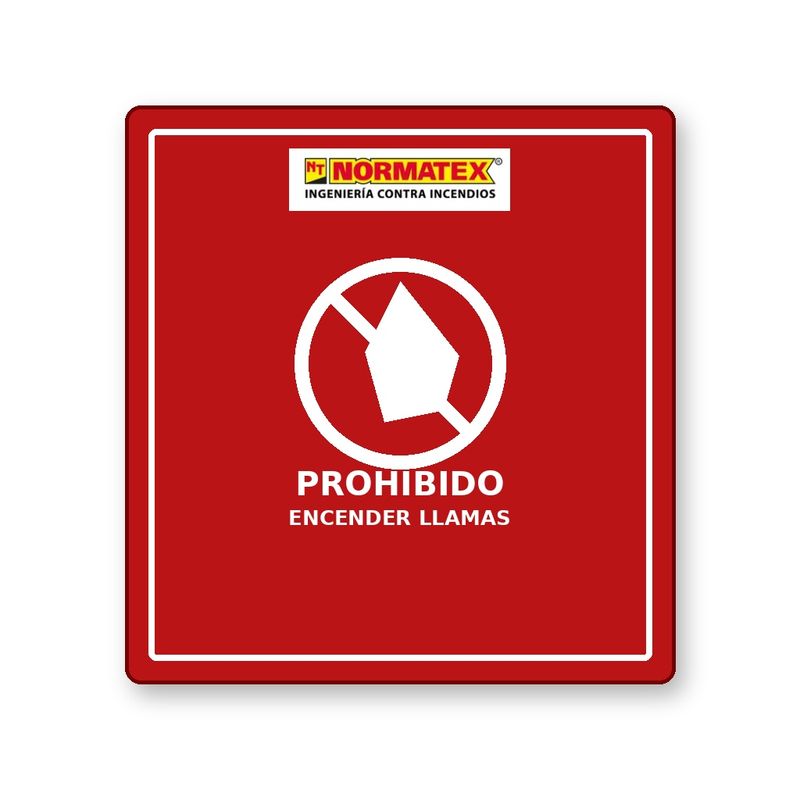 Señal de prohibido encender llamas