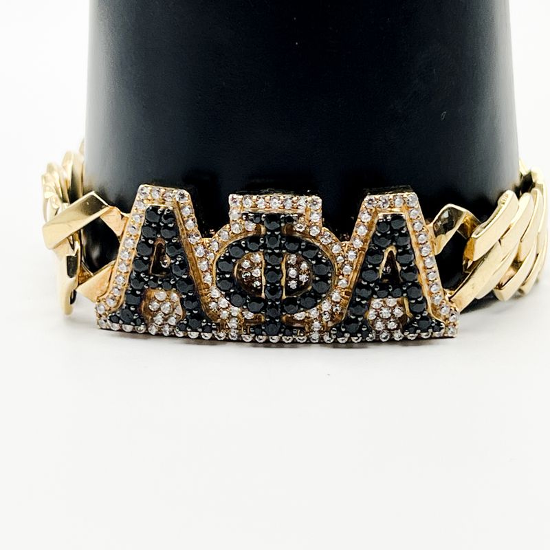 Alpha Black Stone AΦA Bracelet