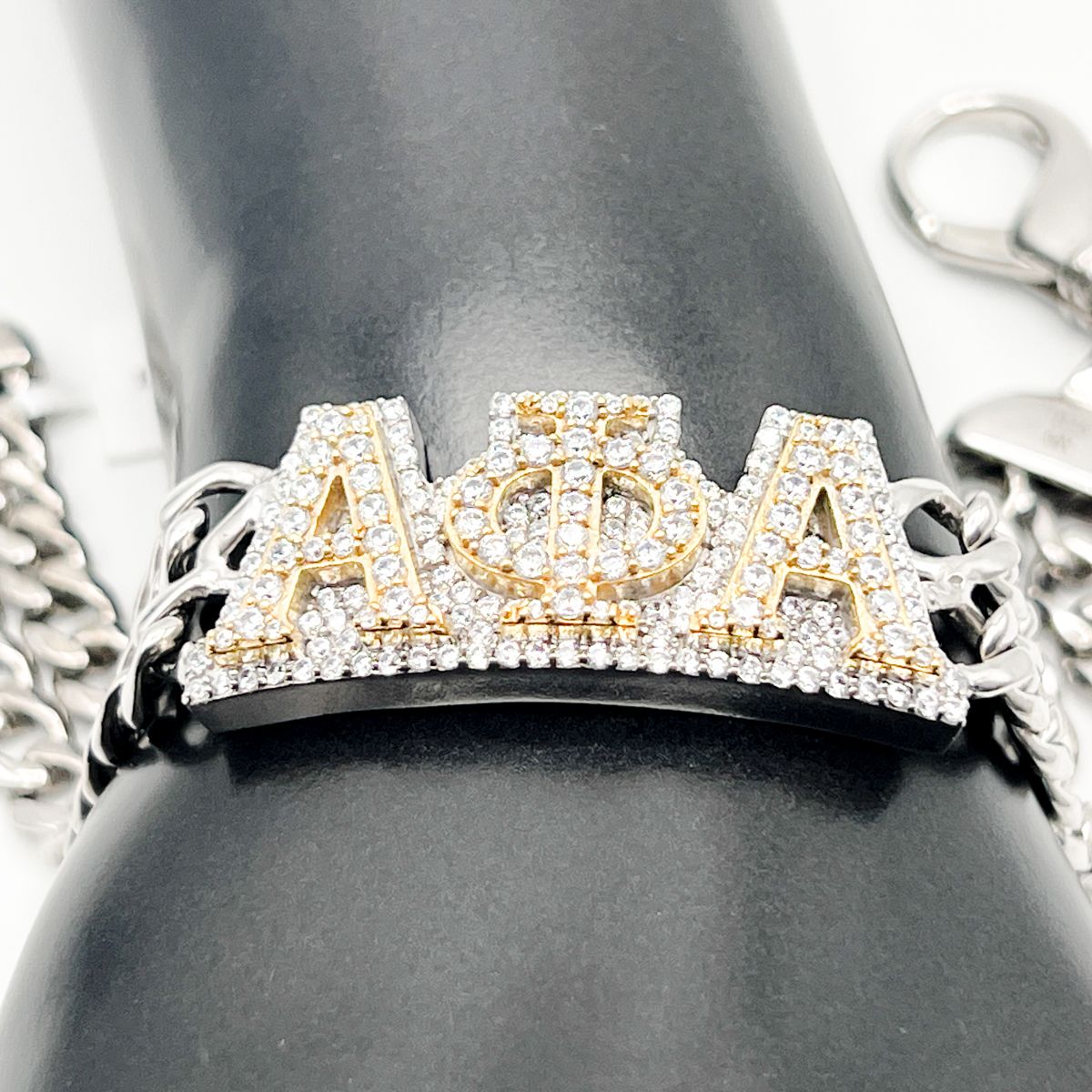 Alpha White Stone AΦA Bracelet