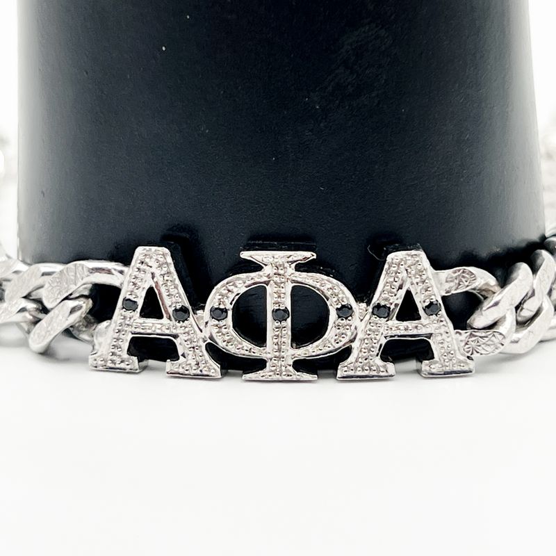 Alpha White Stone AΦA Bracelet
