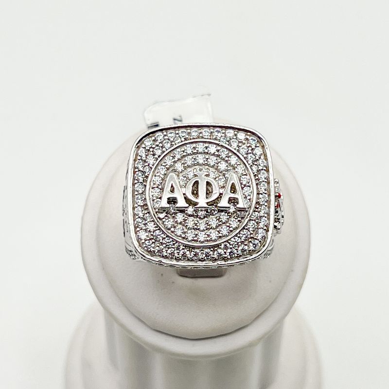 Alpha White Stone AΦA Ring