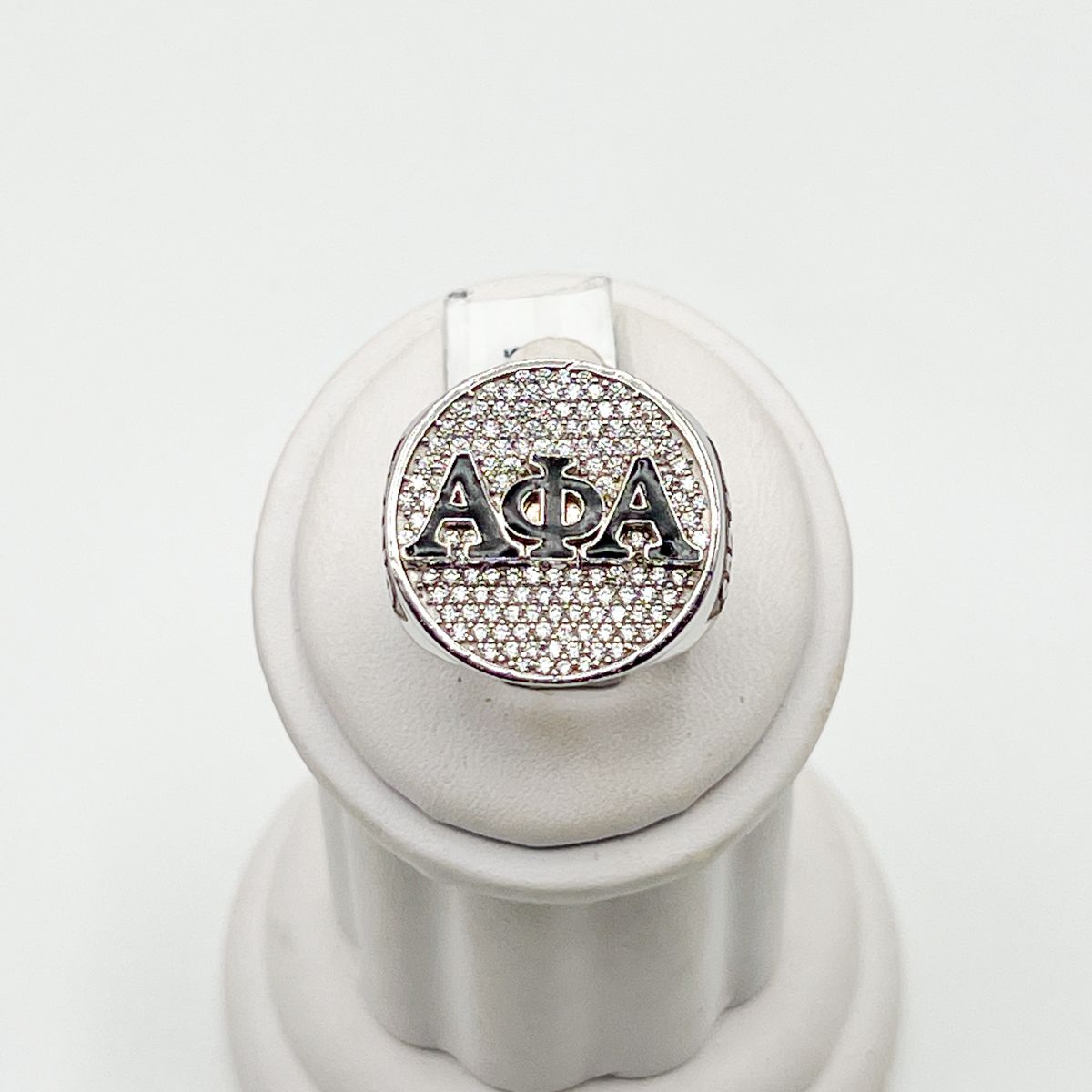 Alpha White Stone AΦA Ring