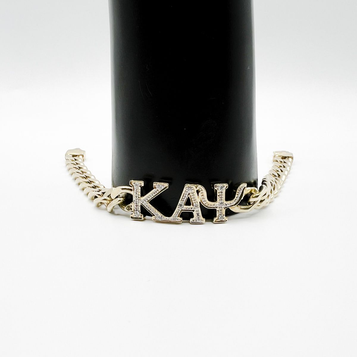 Kappa Open ΚΑΨ Symbol Cuban Style Bracelet