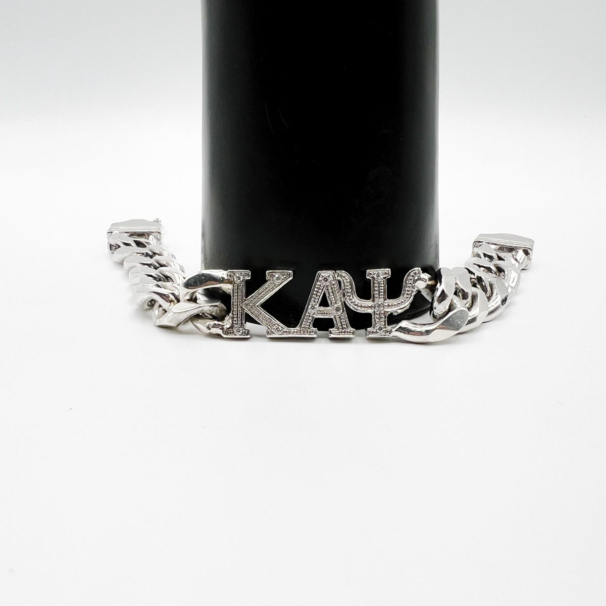 Kappa Open ΚΑΨ Symbol Heavy Cuban Style Bracelet