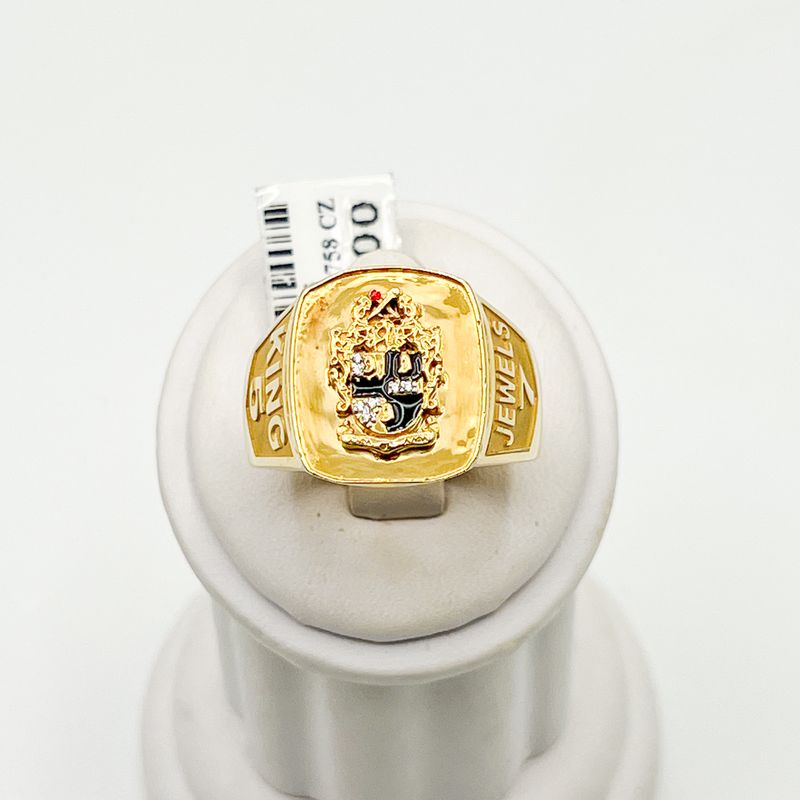 Alpha Raised Center Shield Ring