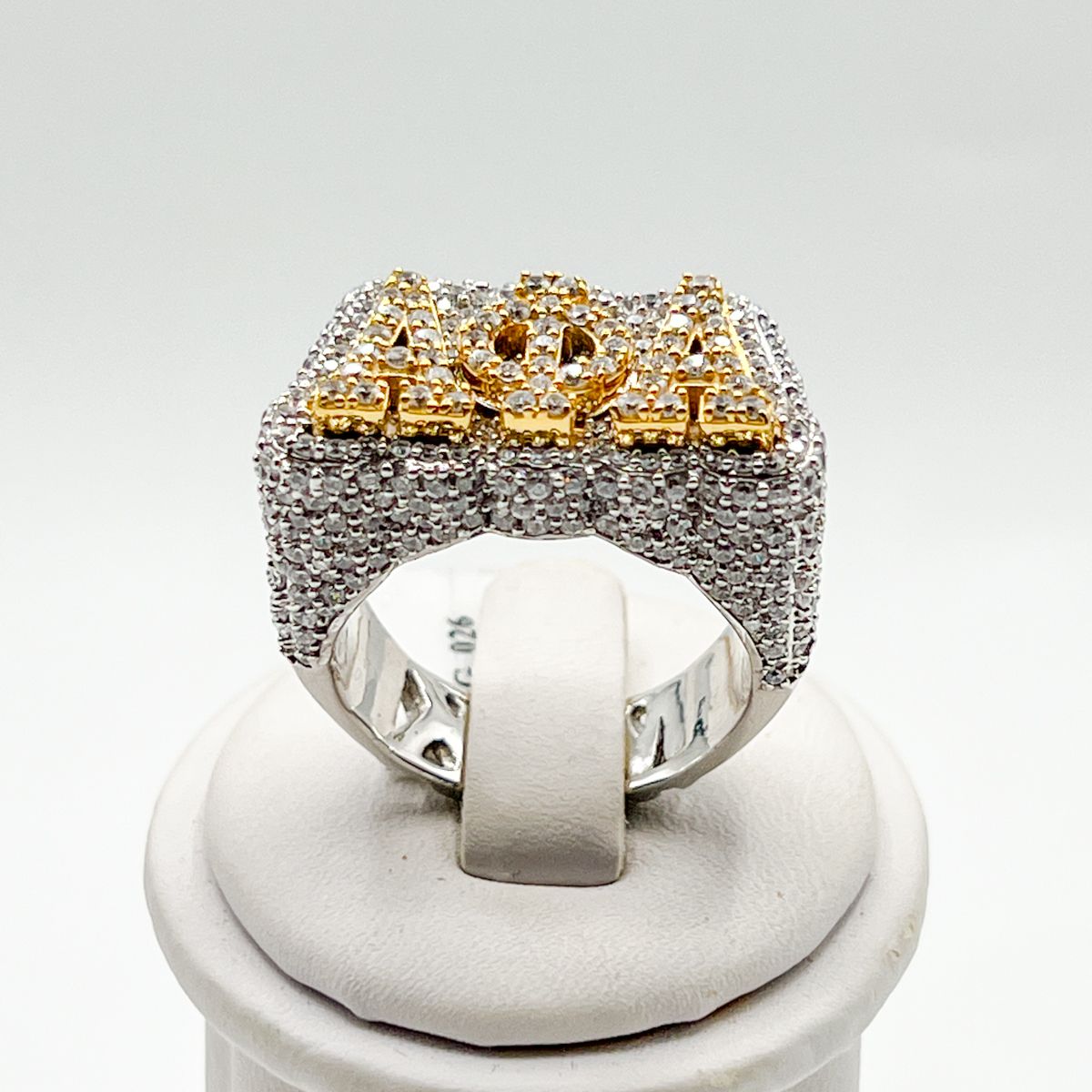 Alpha White Stone AΦA Ring