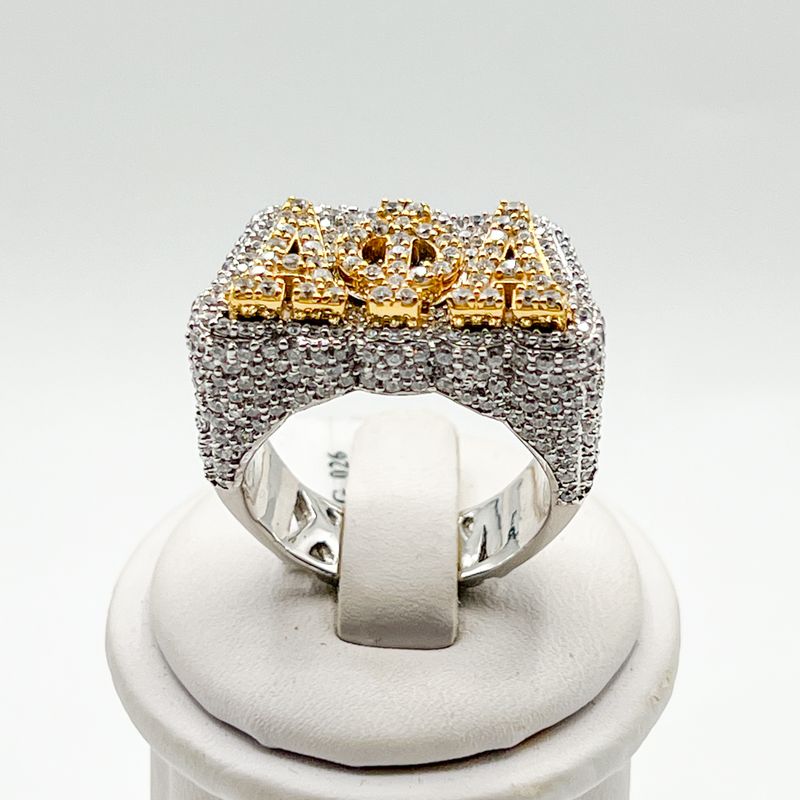 Alpha White Stone AΦA Ring