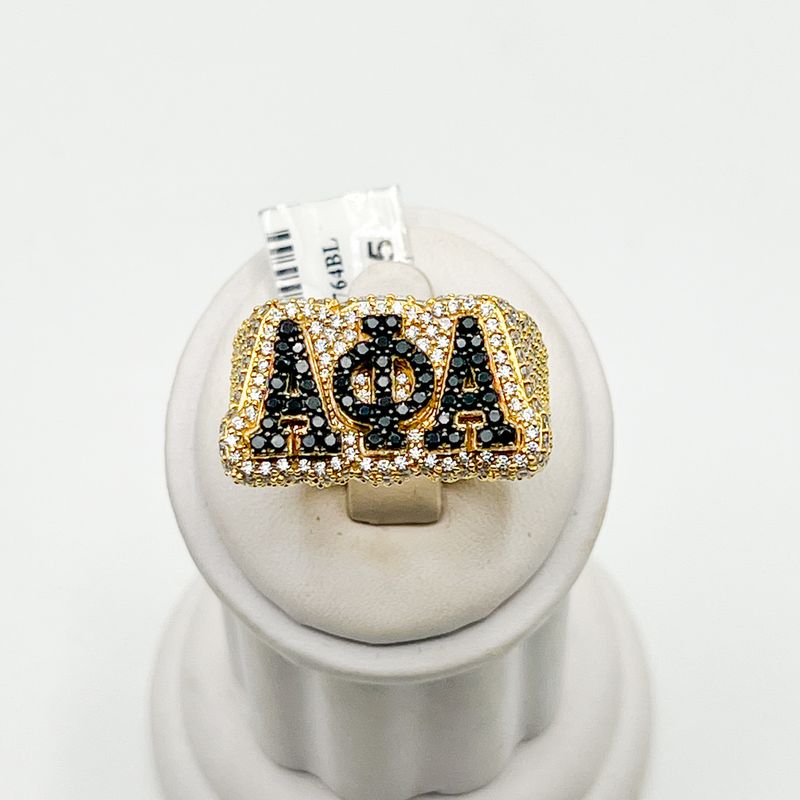 Alpha Black Stone AΦA Ring