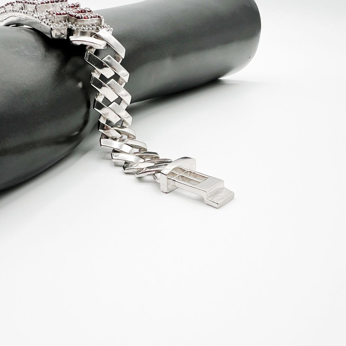 Kappa Stone Encrusted ΚΑΨ Cuban Flat Bracelet