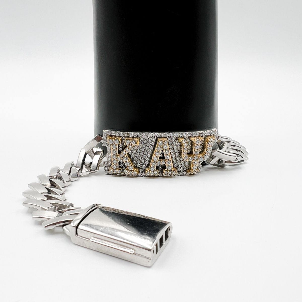 Kappa Red ΚΑΨ Cuban Flat Bracelet