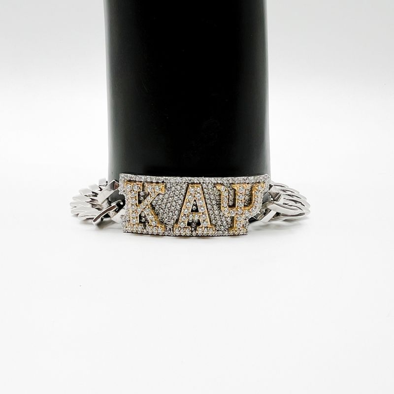 Kappa Red ΚΑΨ Cuban Flat Bracelet