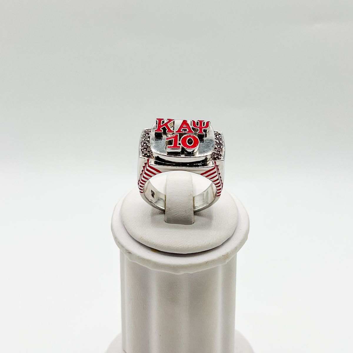 Kappa Square Ring w/ Red ΚΑΨ