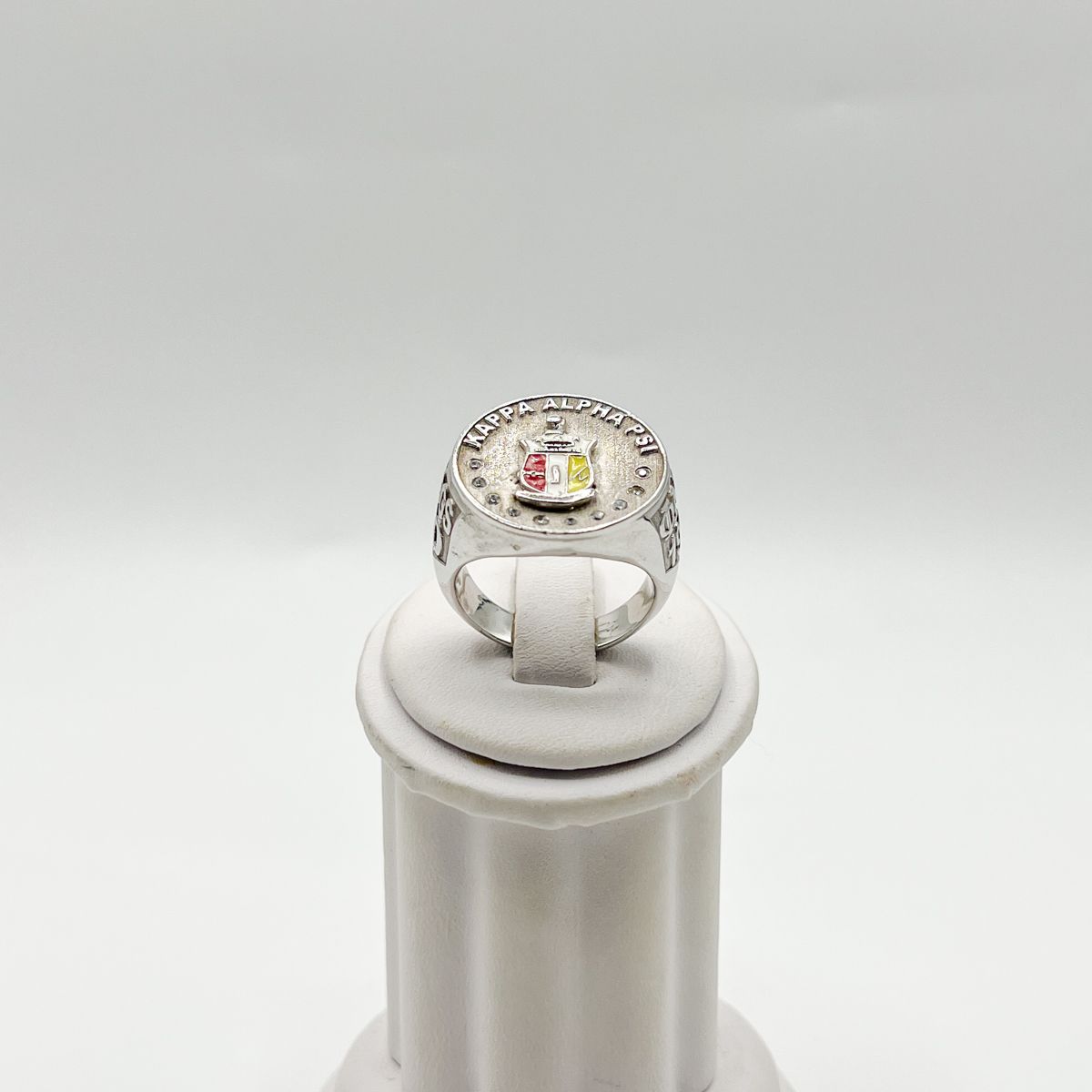 Kappa Round Ring w/ Shield & Stones
