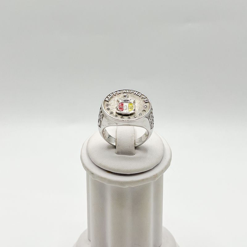 Kappa Round Ring w/ Shield & Stones