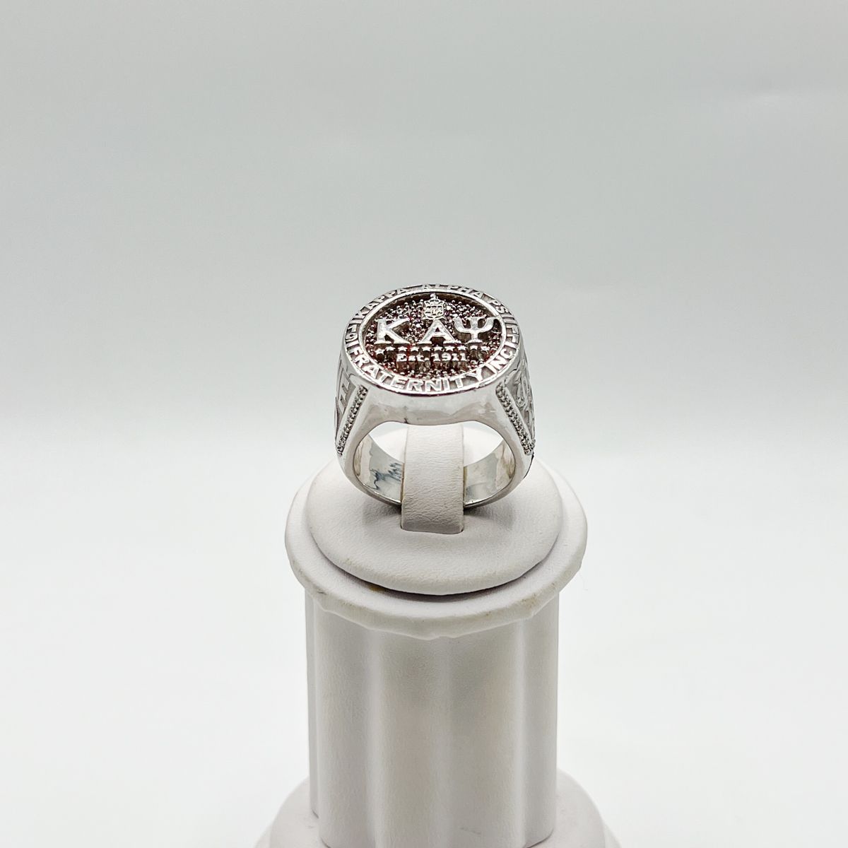 Kappa Round Ring w/ ΚΑΨ on Red Stones
