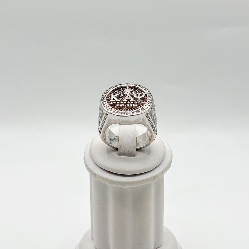 Kappa Round Ring w/ ΚΑΨ on Red Stones
