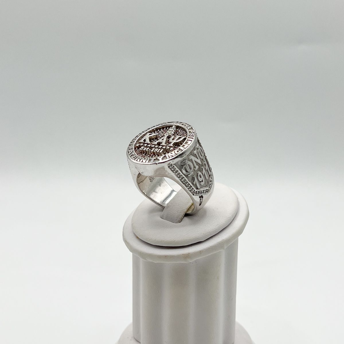 Kappa Round Ring w/ ΚΑΨ on Red Stones