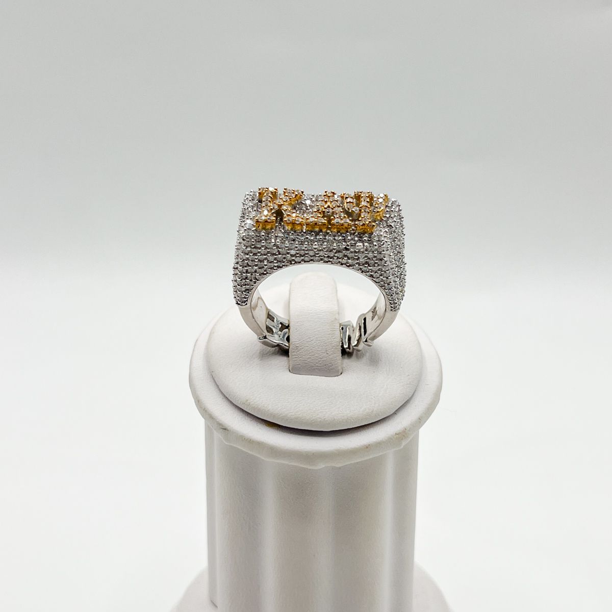 Kappa ΚΑΨ White Stone Encrusted Ring