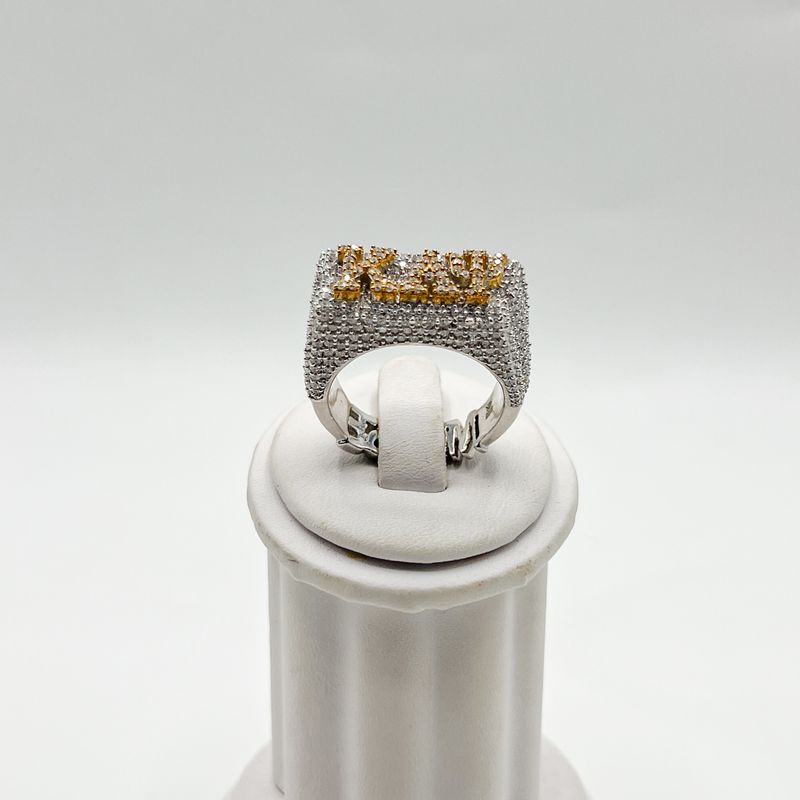 Kappa ΚΑΨ White Stone Encrusted Ring