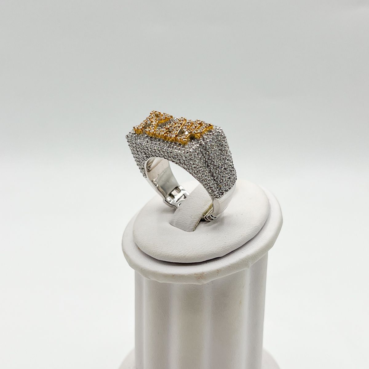 Kappa ΚΑΨ White Stone Encrusted Ring