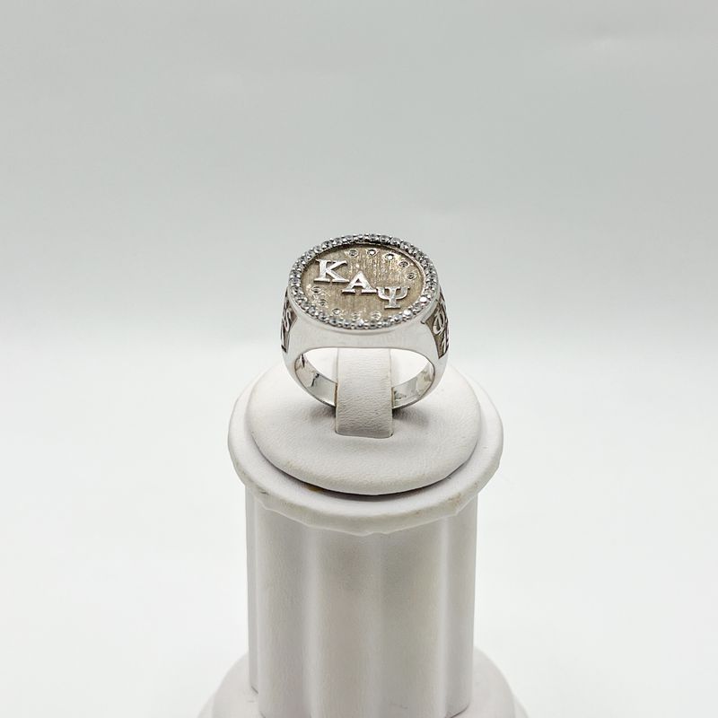 Kappa Round Ring w/ Diagonal ΚΑΨ
