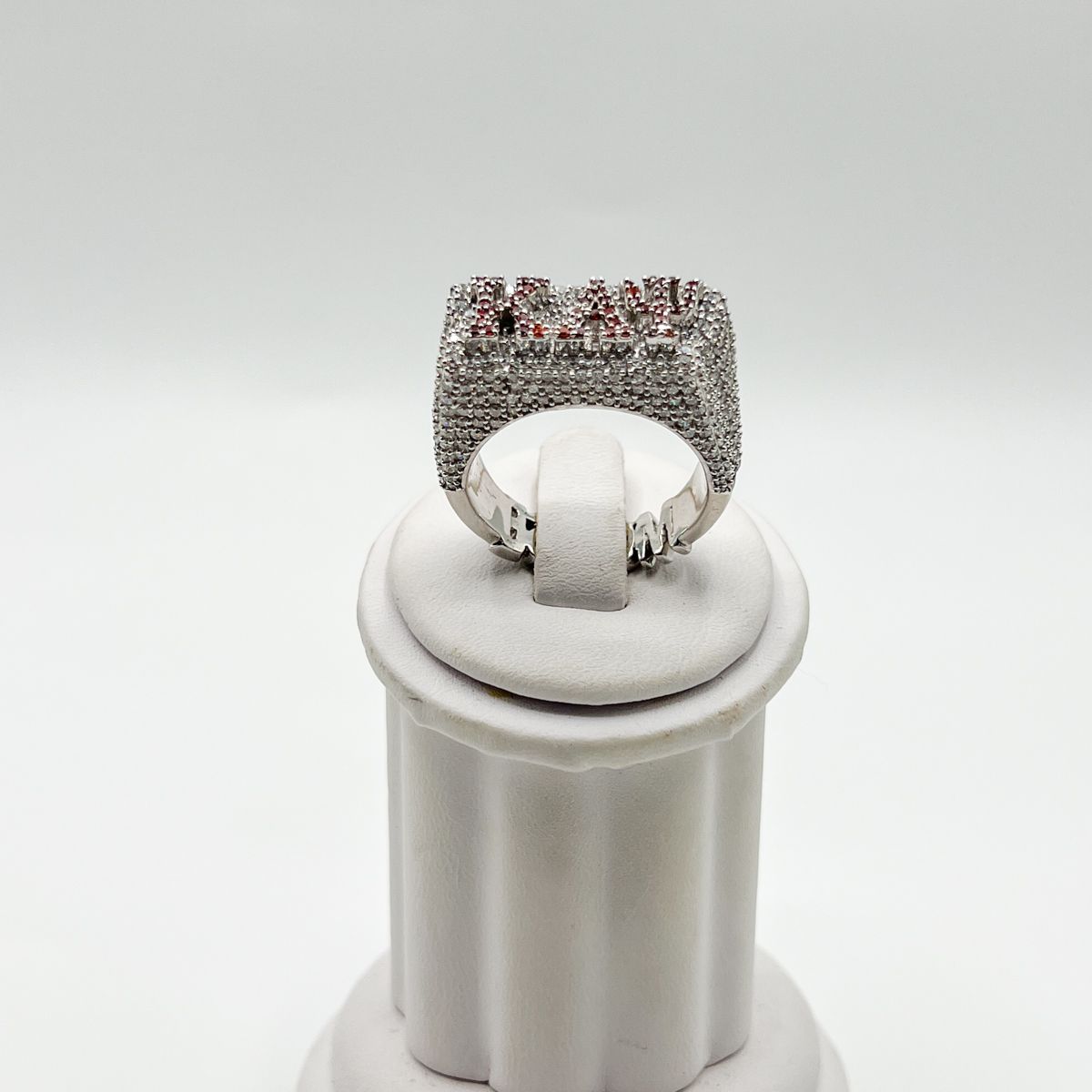 Kappa ΚΑΨ Red Stone Encrusted Ring