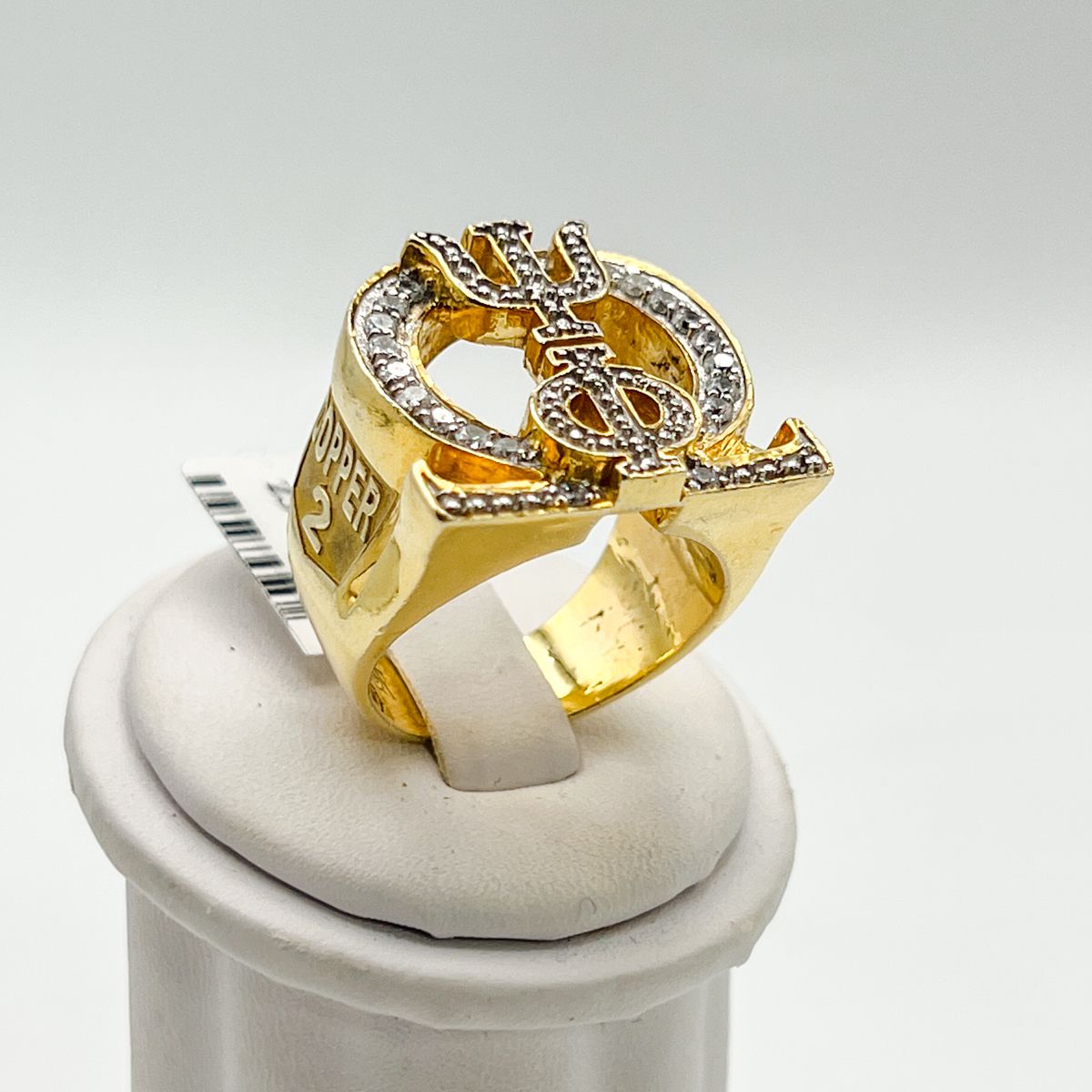 Open Ω Symbol Ring w/vertical ΨΦ