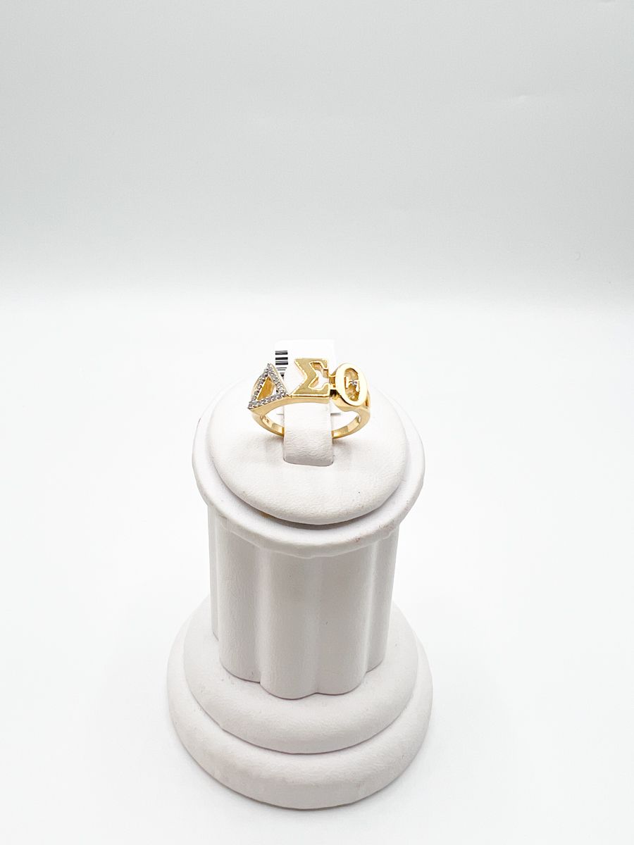 The Horizontal Symbol Delta Sigma Theta Stone Ring The Horizontal Symbol Delta Sigma Theta Stone Ring