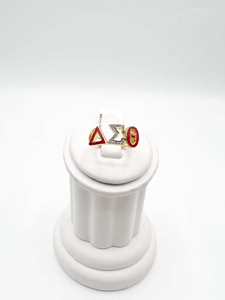 The Arched Round Delta Sigma Theta Enamel Ring The Arched Round Delta Sigma Theta Enamel Ring