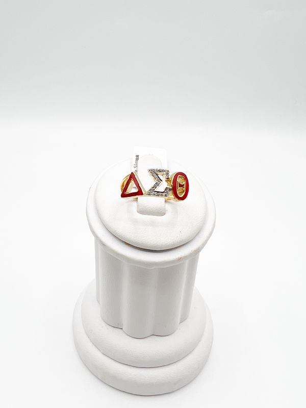 The Arched Round Delta Sigma Theta Enamel Ring