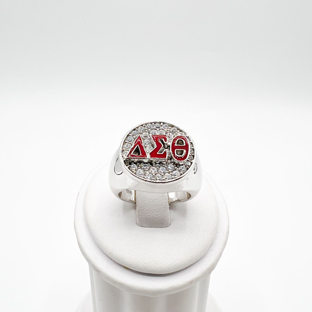 The Oval White Stone Delta Sigma Theta Ring