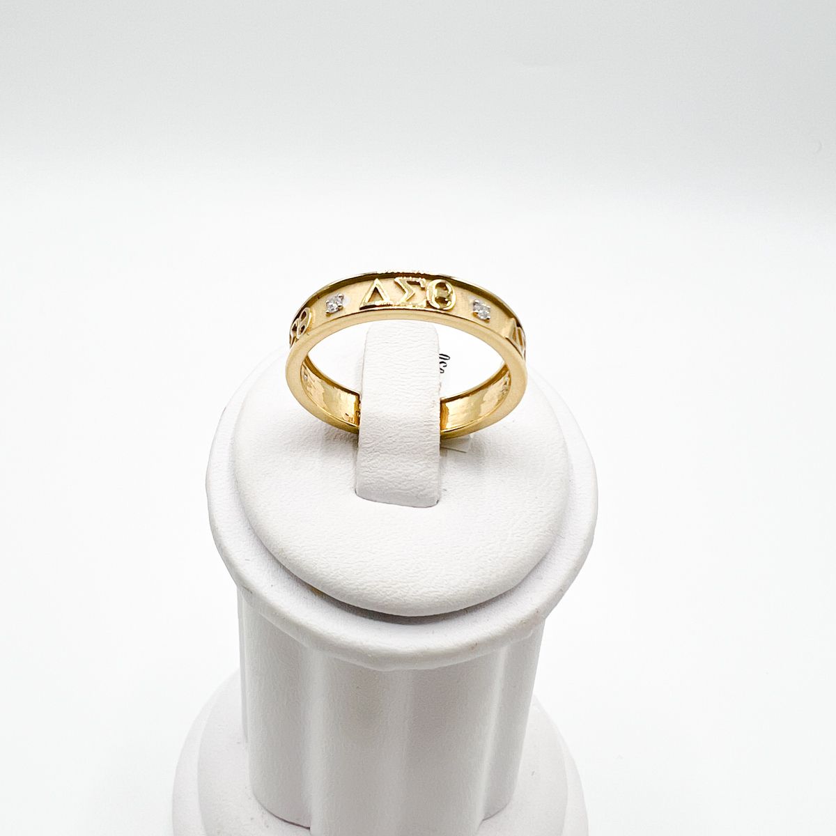 The Recessed Band Delta Sigma Theta Symbol Ring The Recessed Band Delta Sigma Theta Symbol Ring