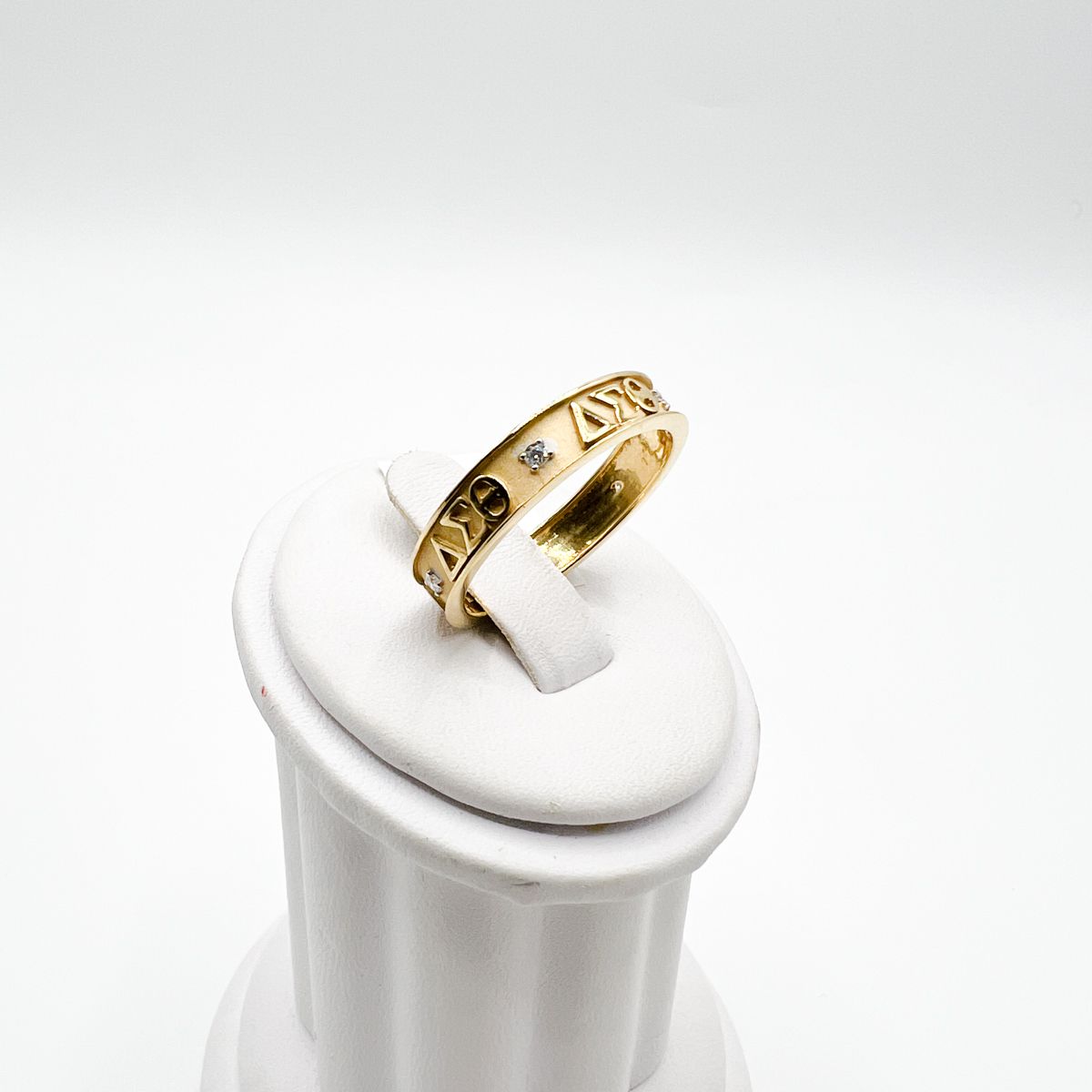 The Recessed Band Delta Sigma Theta Symbol Ring
